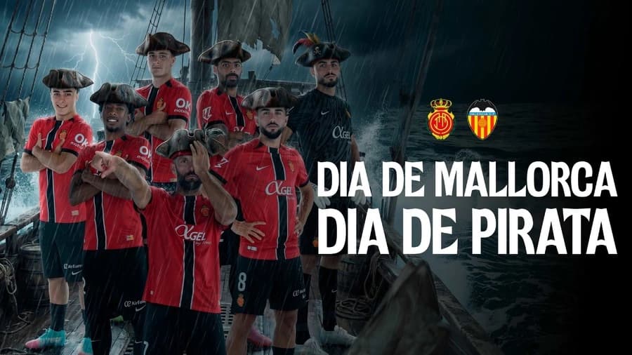 Son Moix se viste de pirata para homenajear a Muriqi contra el Valencia