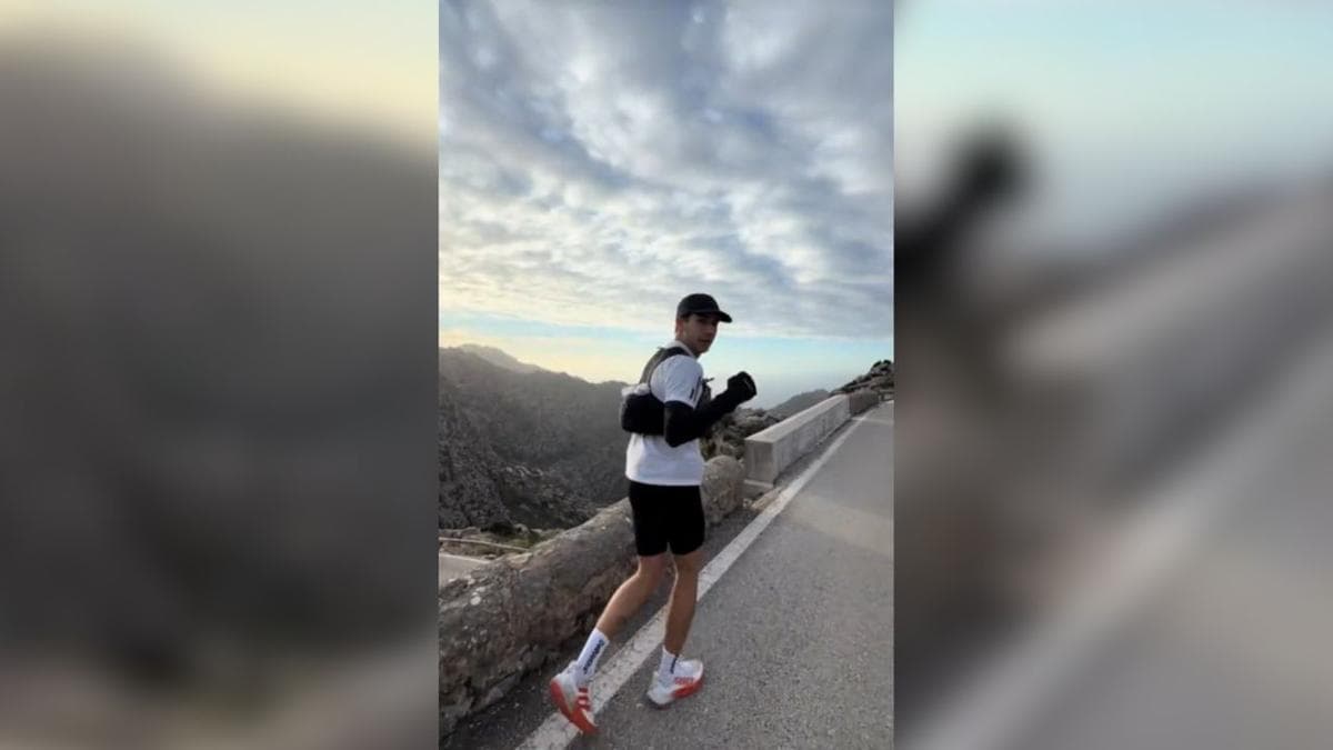 Un creador de contenido cruza toda Mallorca corriendo en una sola jornada