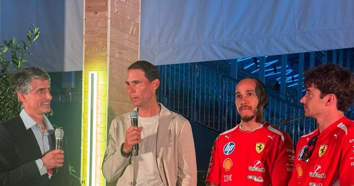 Rafael Nadal se deja ver en Miami junto a Ferrari en pleno Gran Premio de Fórmula 1