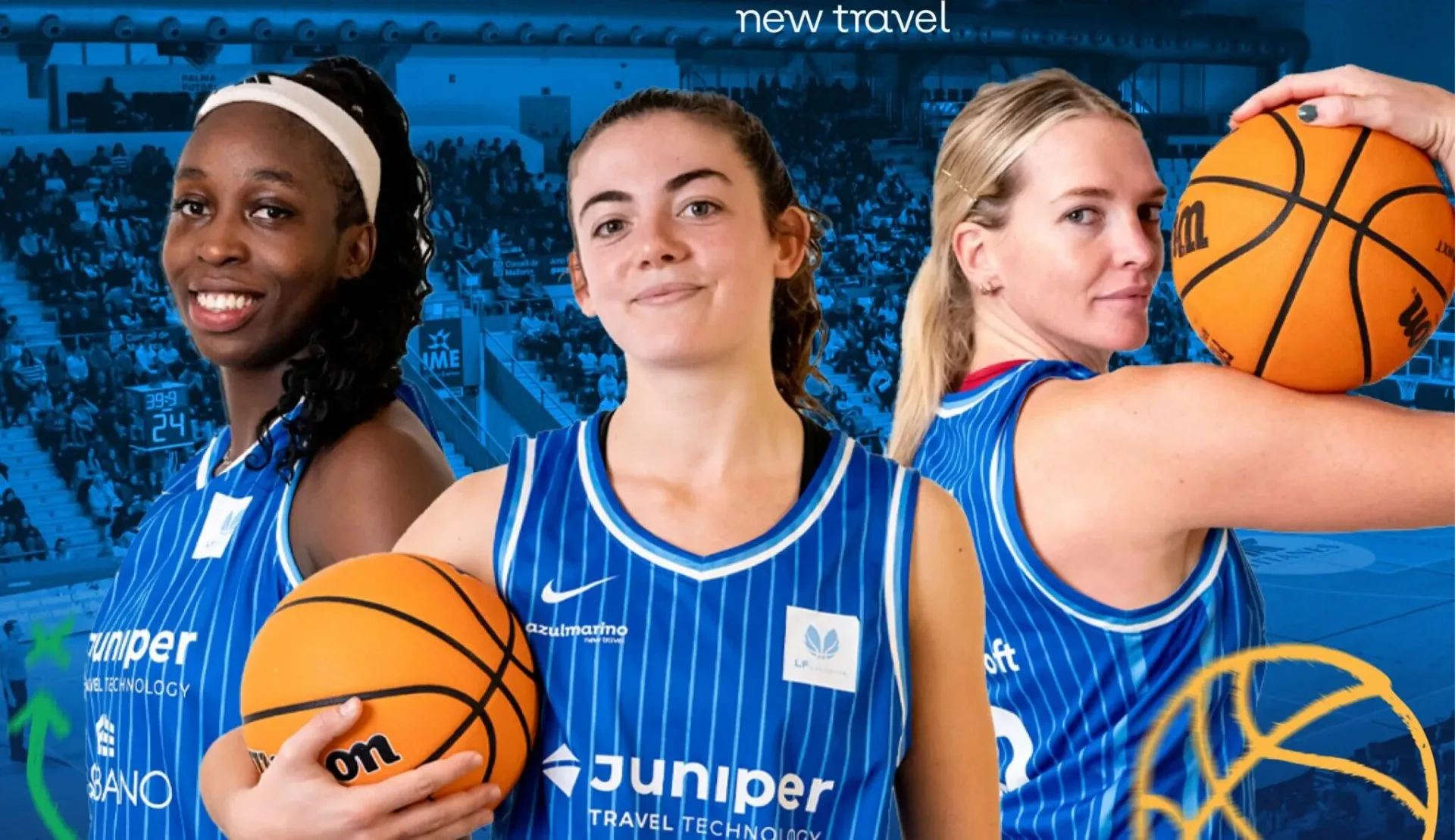 Gedna Capel, Marina Aviñoa y Kristina Rakovic se despiden del Azulmarino tras el histórico ascenso