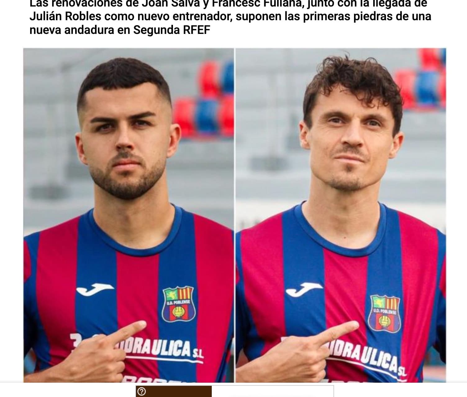 El Poblense ata a Fullana y Salvà para arrancar la era Julián Robles