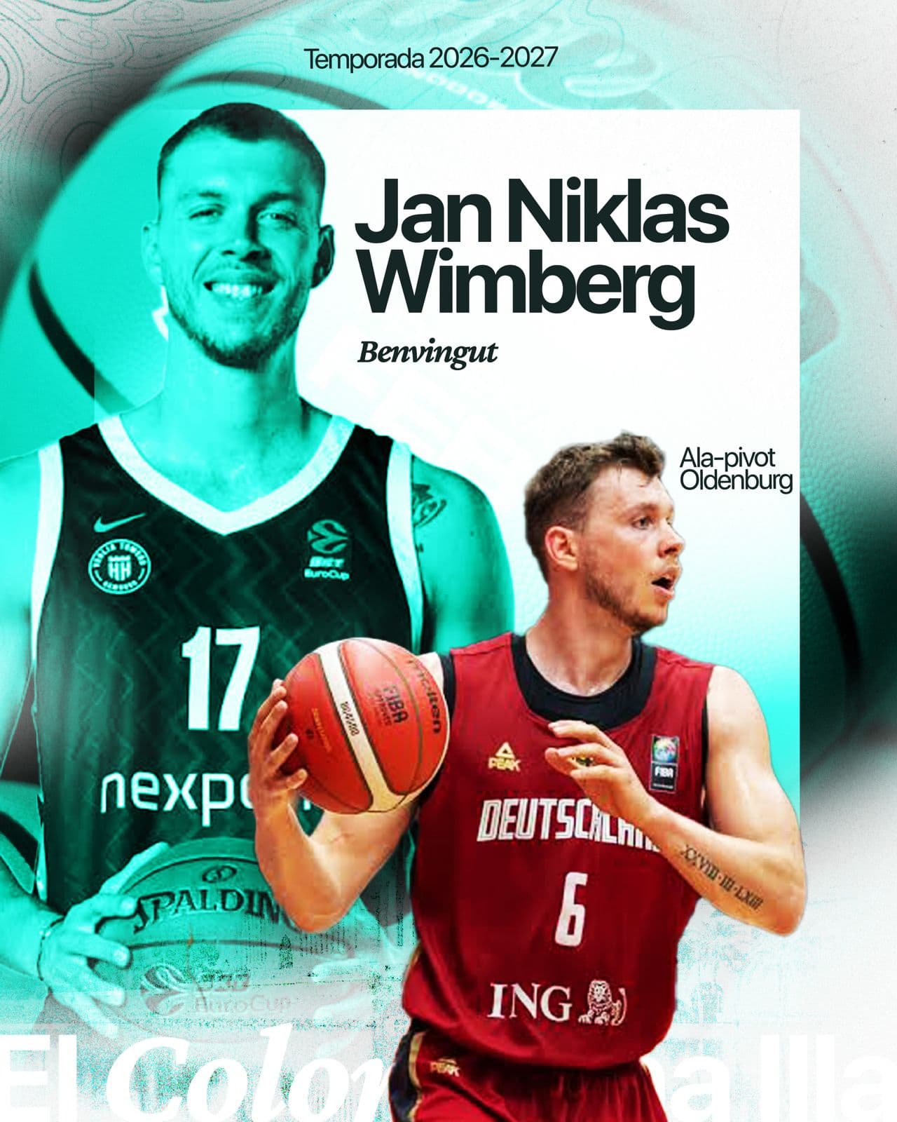 Jan Niklas Wimberg, nuevo jugador del Palmer Basket