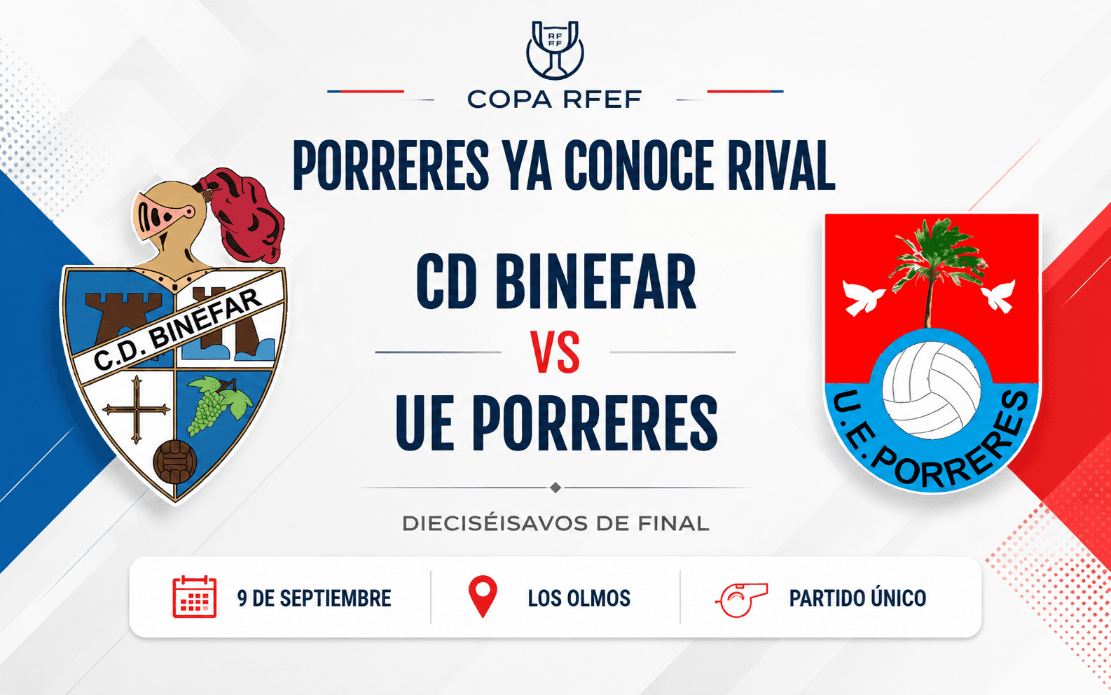 El Porreres ya conoce su primer rival en la Copa RFEF: visitará al Binéfar